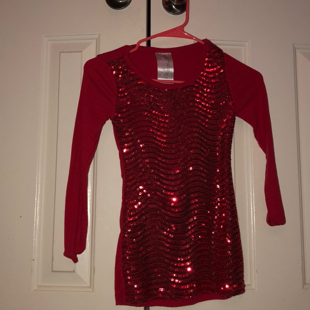 SEQUIN LONG SLEEVE TEE